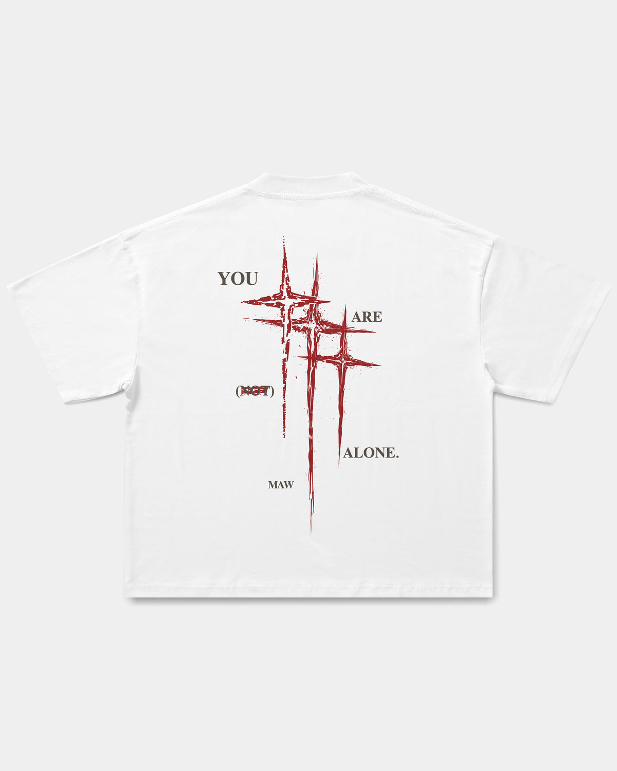 Camiseta Oversized Boxy Not Alone