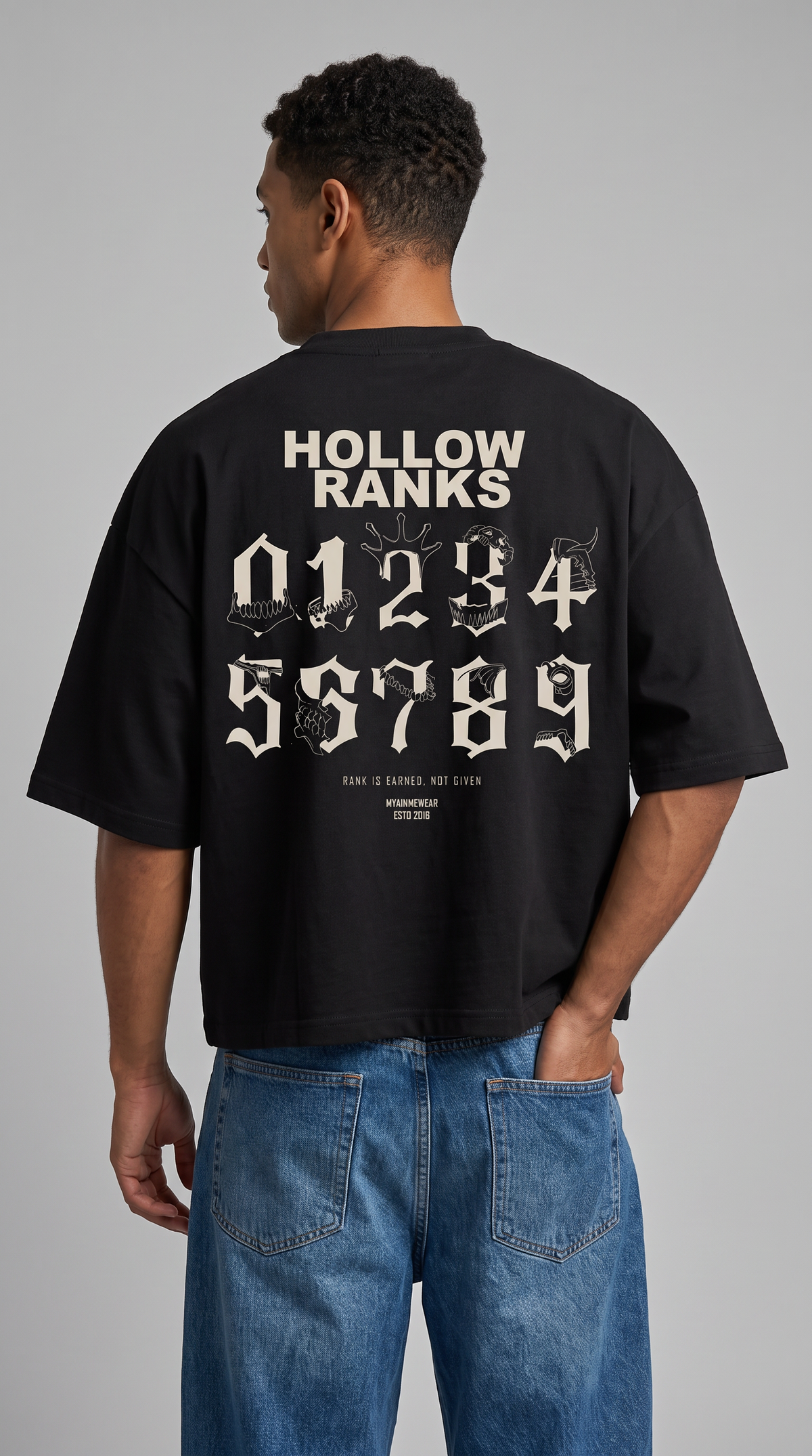 Camiseta Oversized Boxy Hollow Ranks