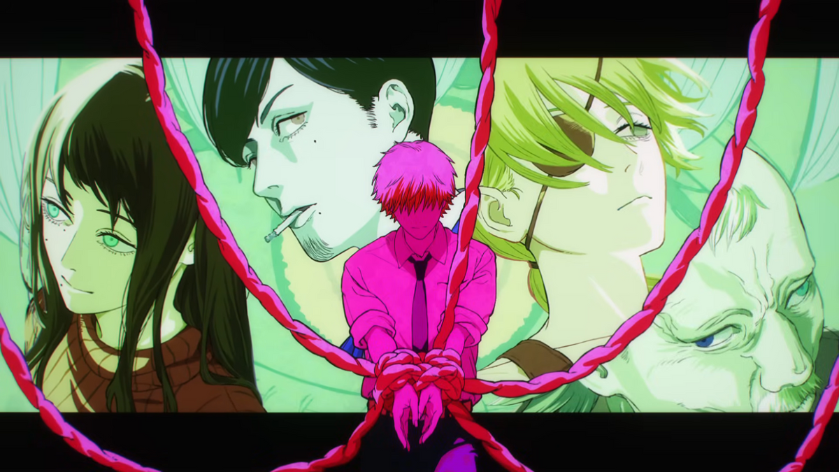 Denji sujeta su motosierra en una escena clave del anime Chainsaw Man