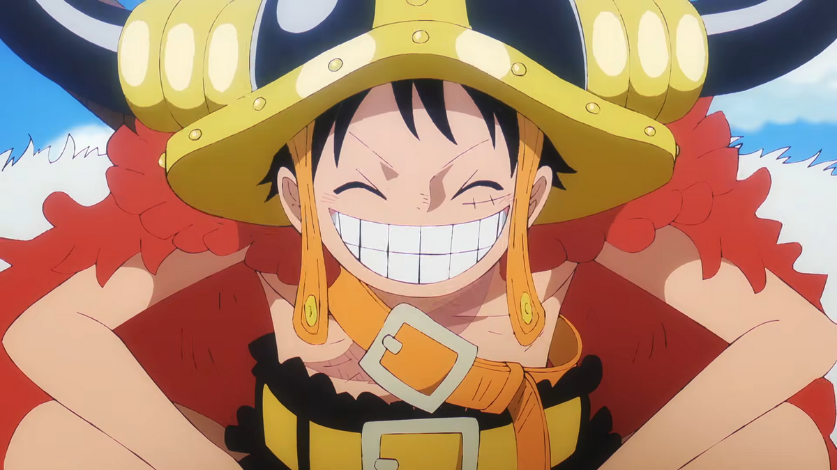 Luffy con su nuevo atuendo en el arco de Elbaf de One Piece