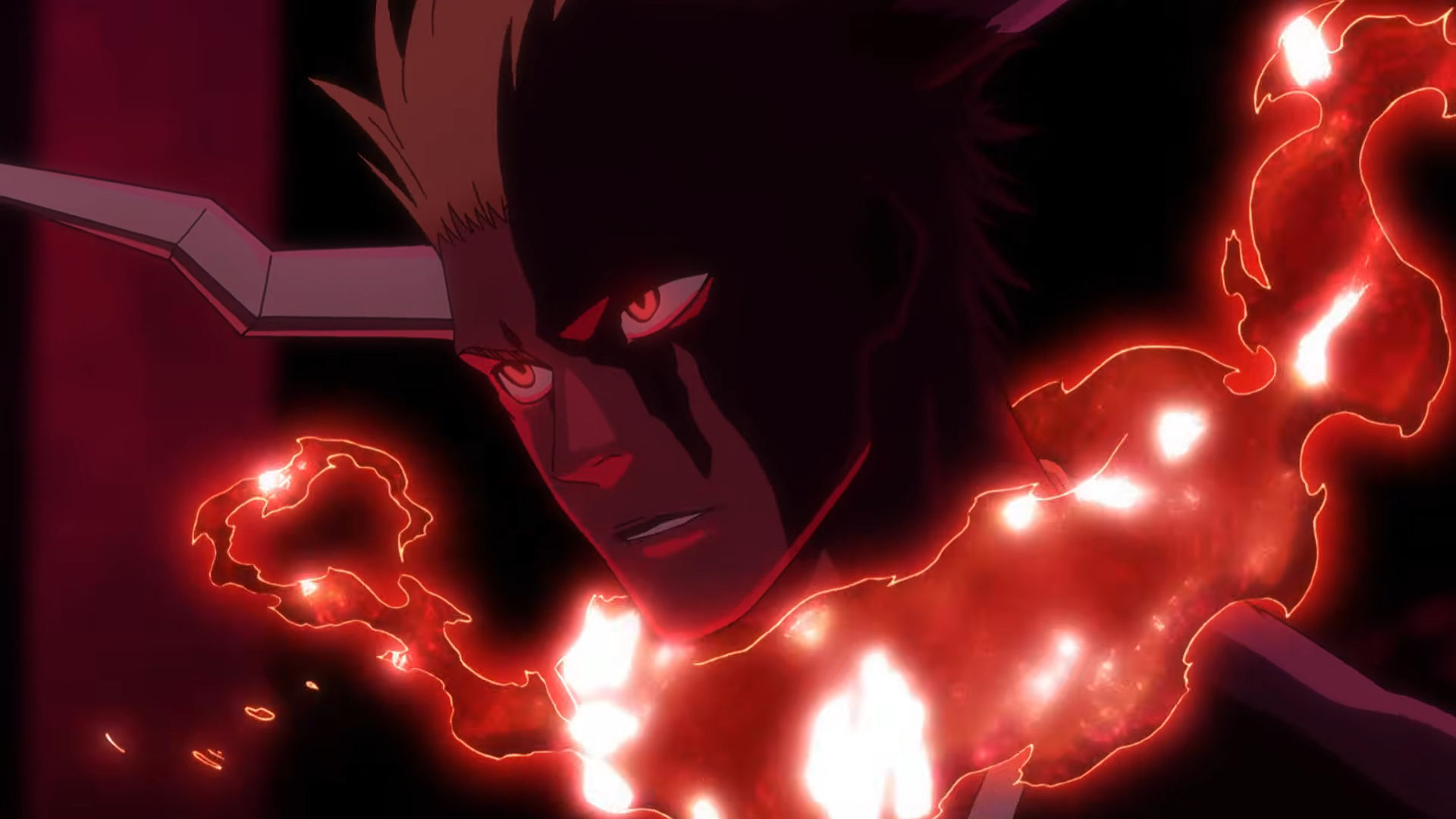 Ichigo Kurosaki libera su nuevo bankai de cadenas de sangre en Bleach