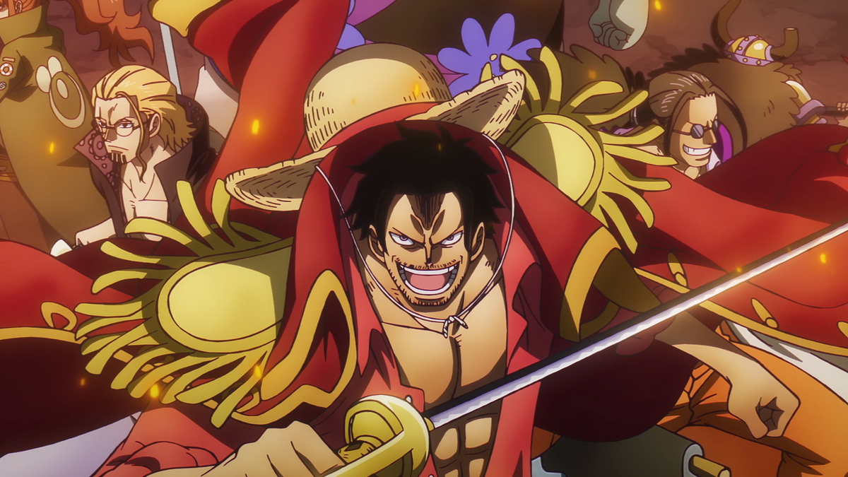 Roger, Garp y Rocks en el visual oficial de la nueva película One Piece Film God Valley