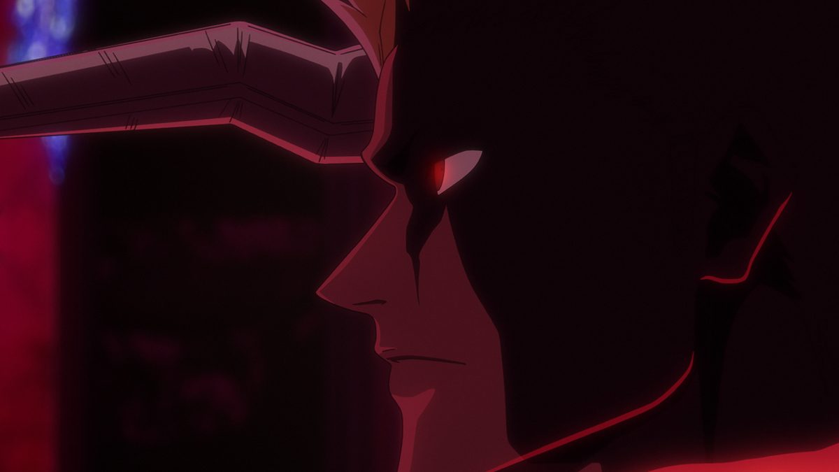 Ichigo con su nuevo bankai de cadenas de sangre en Bleach Thousand-Year Blood War