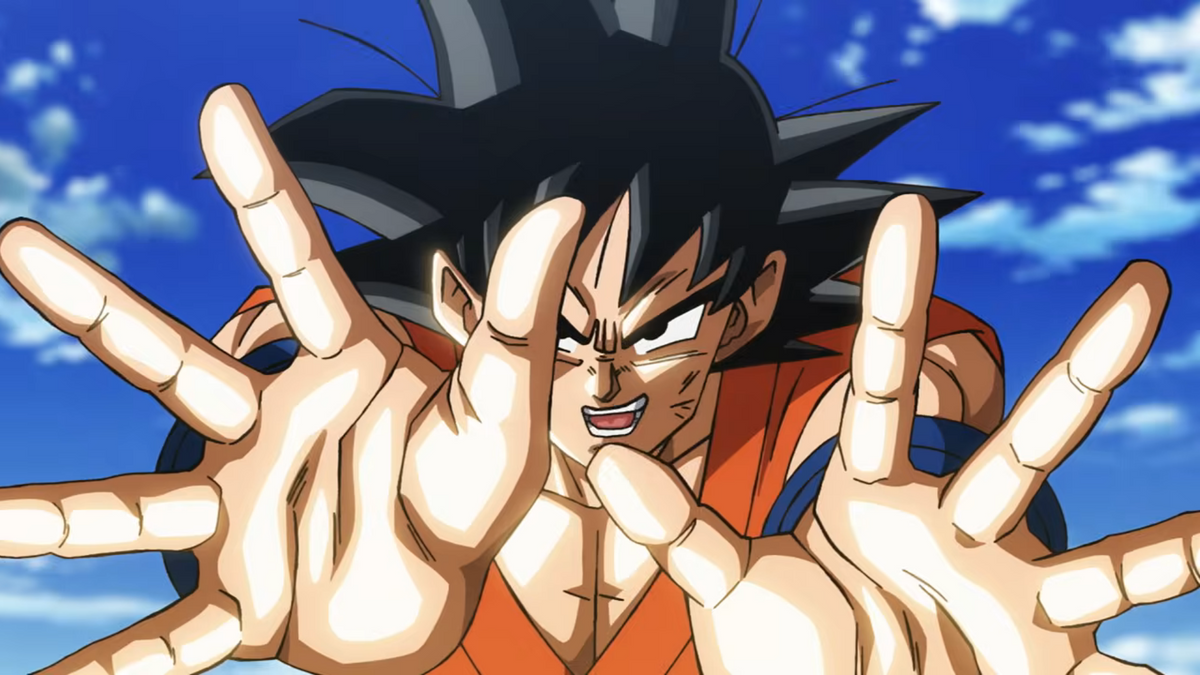 Visual clave oficial de Dragon Ball Super Beerus con Goku enfrentándose al dios de la destrucción