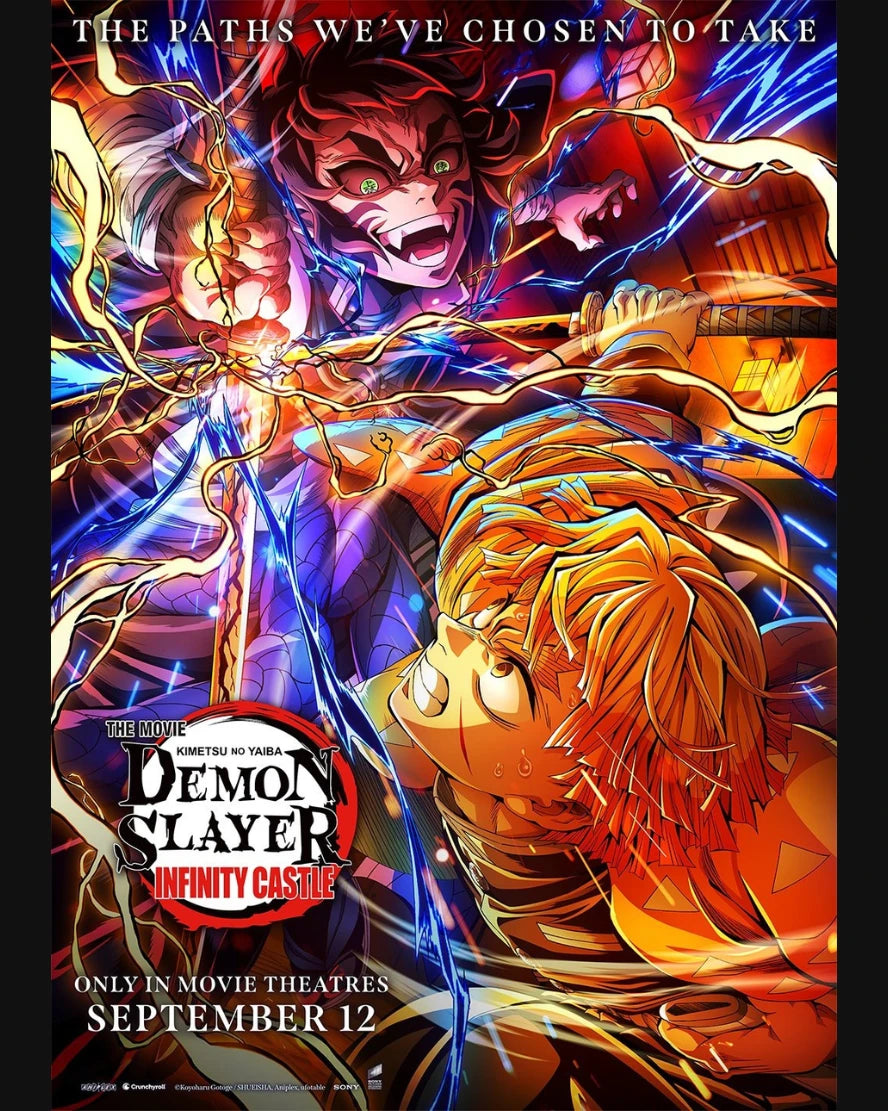 Zenitsu se enfrenta a Kaigaku en el arte clave de Demon Slayer Infinity Castle