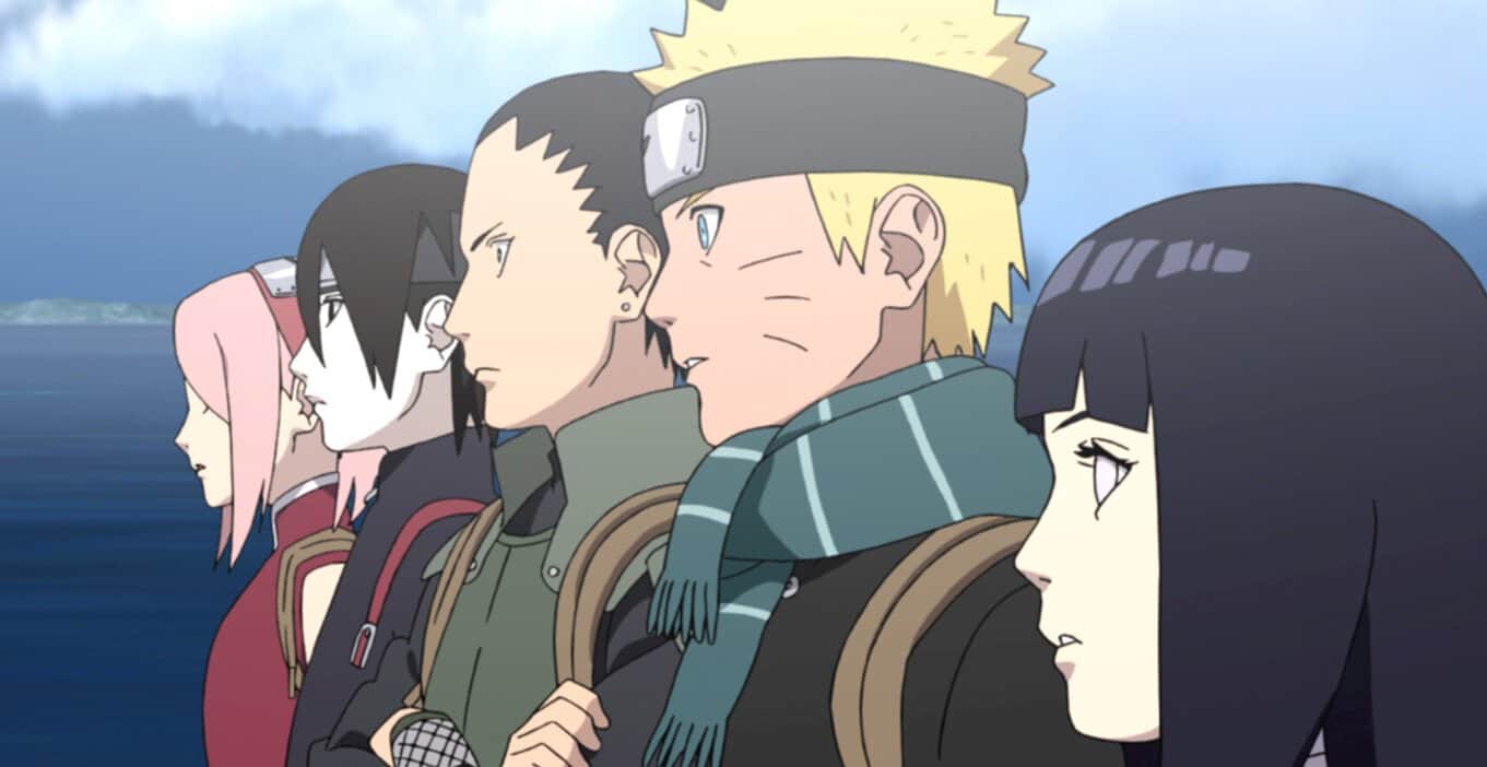 Naruto Uzumaki como Séptimo Hokage en un cartel oficial de la franquicia