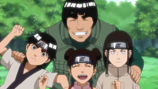 Equipo Guy, formado por Might Guy, Rock Lee, Neji y Tenten
