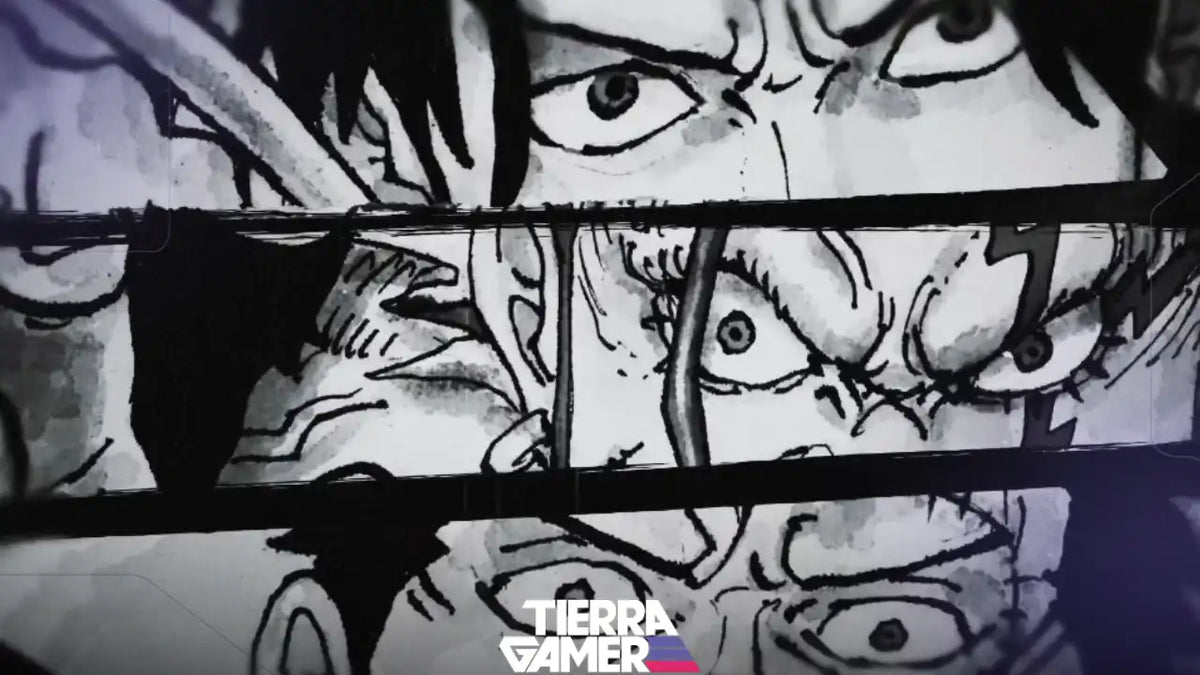 Roger y Garp enfrentándose a los Piratas de Rocks en God Valley, One Piece