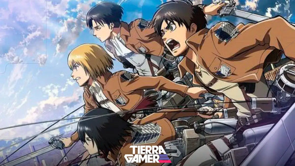 Eren, Mikasa y Levi en la ilustración del anuncio de WIT Studio sobre Attack on Titan