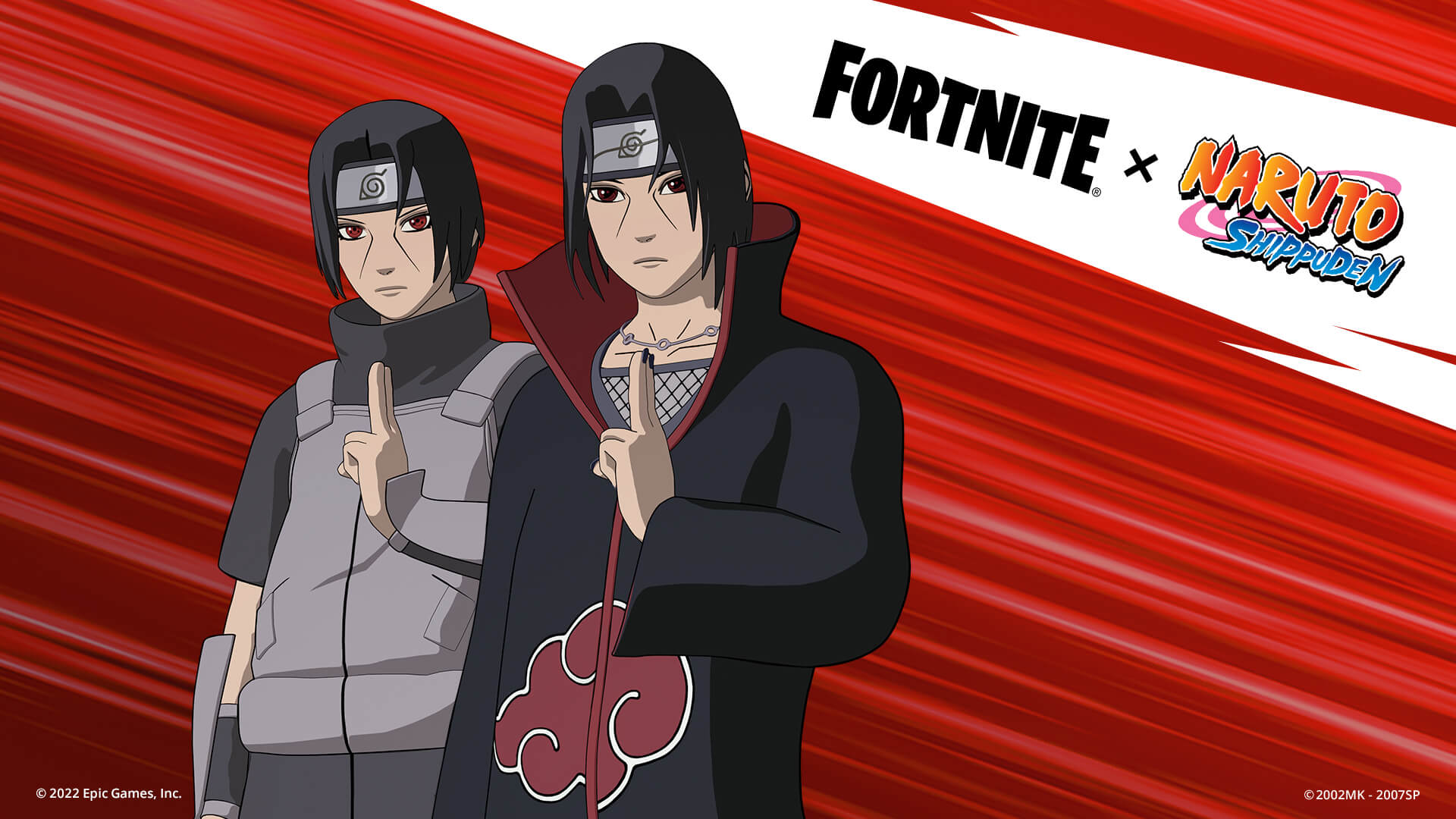 Itachi Uchiha con su capa de Akatsuki en una ilustración oficial de Naruto