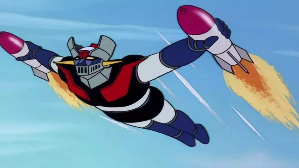 Mazinger Z, el robot gigante clásico, con la imagen destacada sobre el doblaje original de RTVE