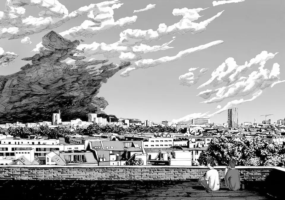 Ilustración del one-shot de Oh_miau ¡Se acerca una tormenta de verano! en Shōnen Jump+