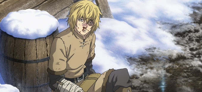 Escena del enfrentamiento entre Thorfinn y Askeladd en Vinland Saga