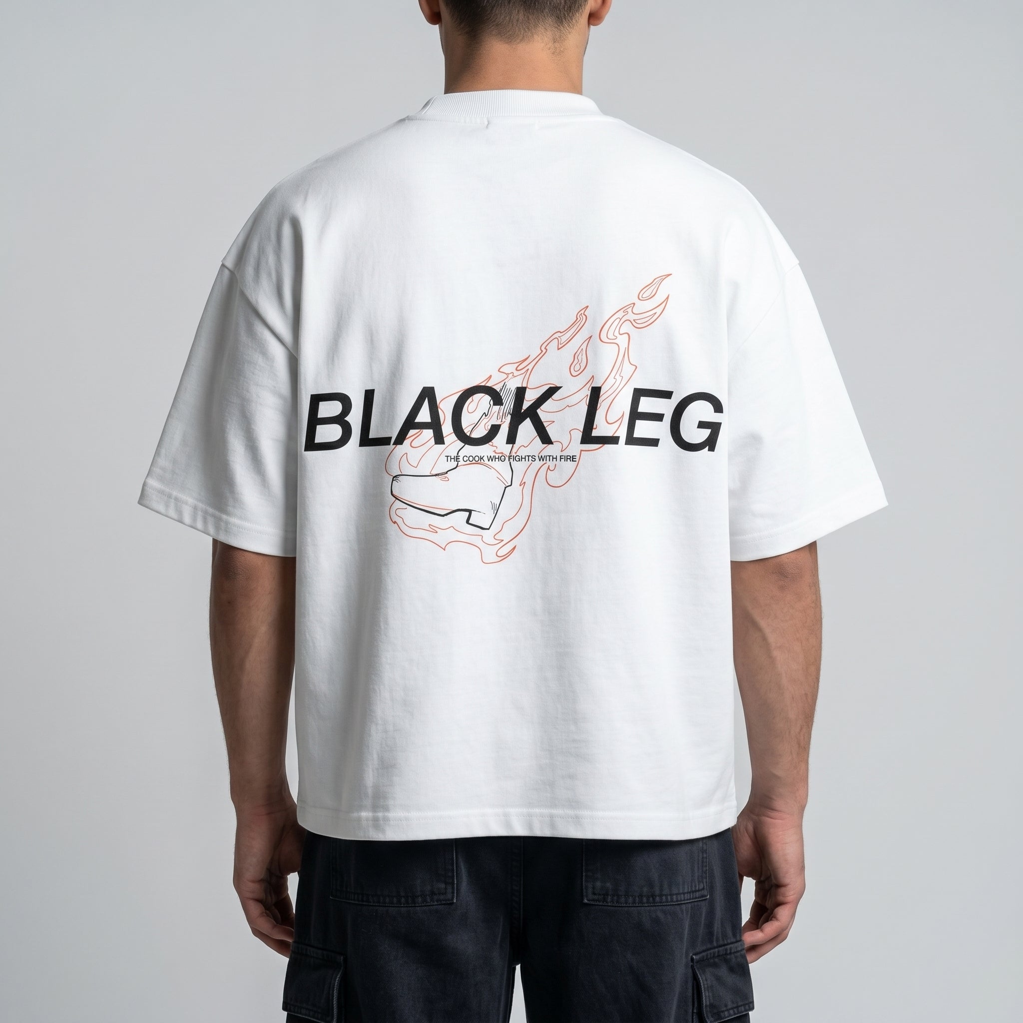 Camiseta Oversize Boxy Black Leg