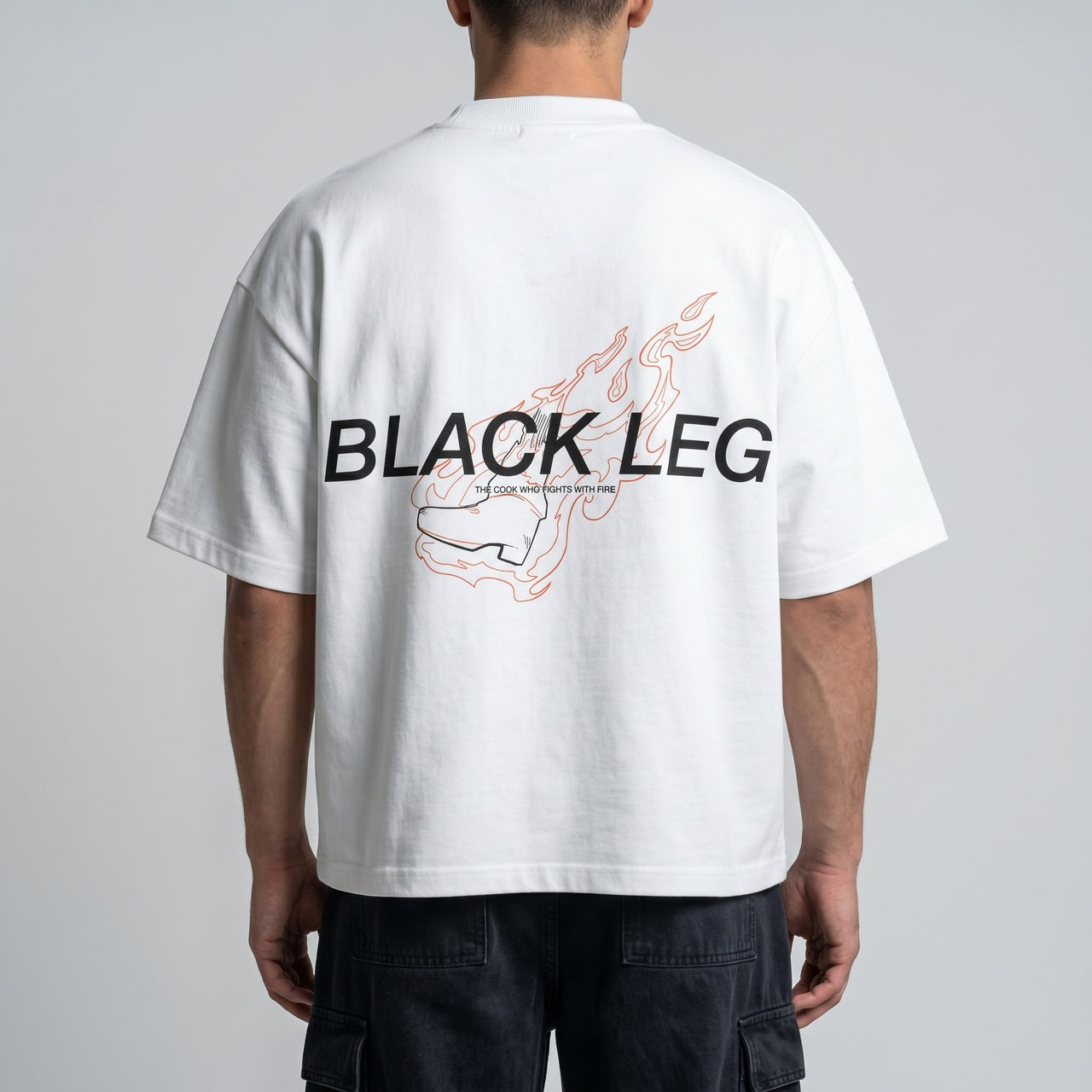 Camiseta Oversize Boxy Black Leg