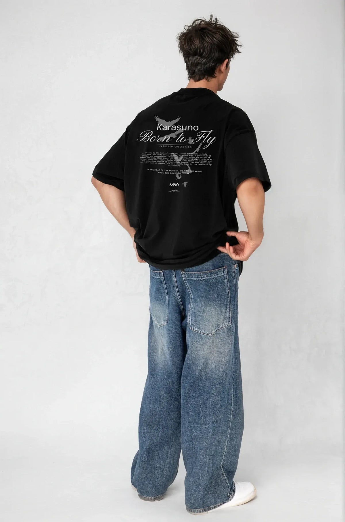 Camiseta Oversize Boxy Born to Fly