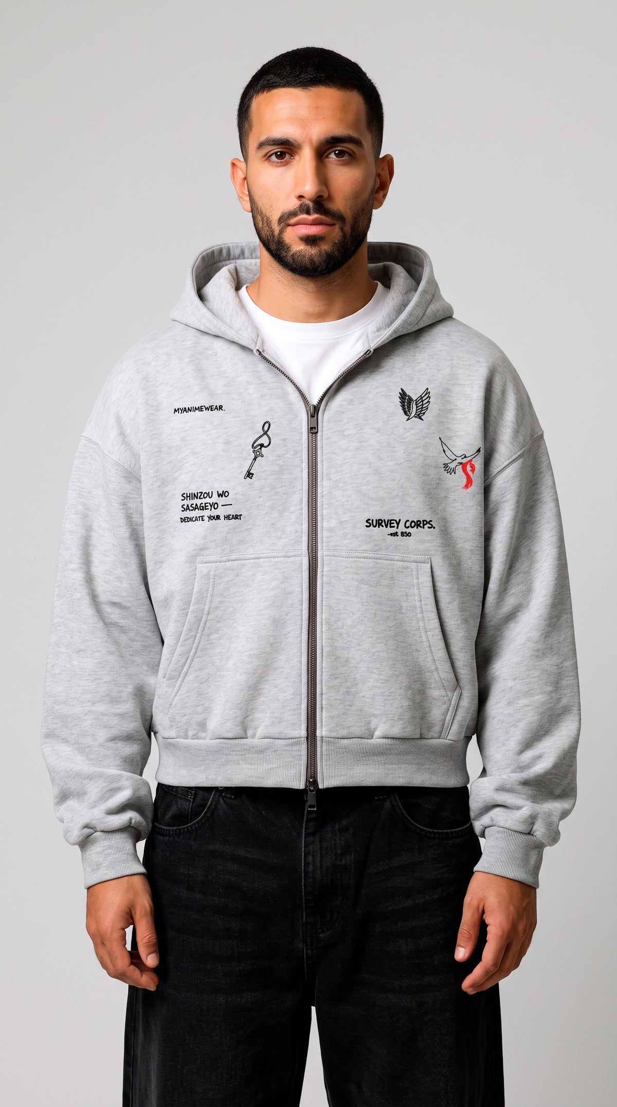 Sudadera Oversized Cremallera SNK