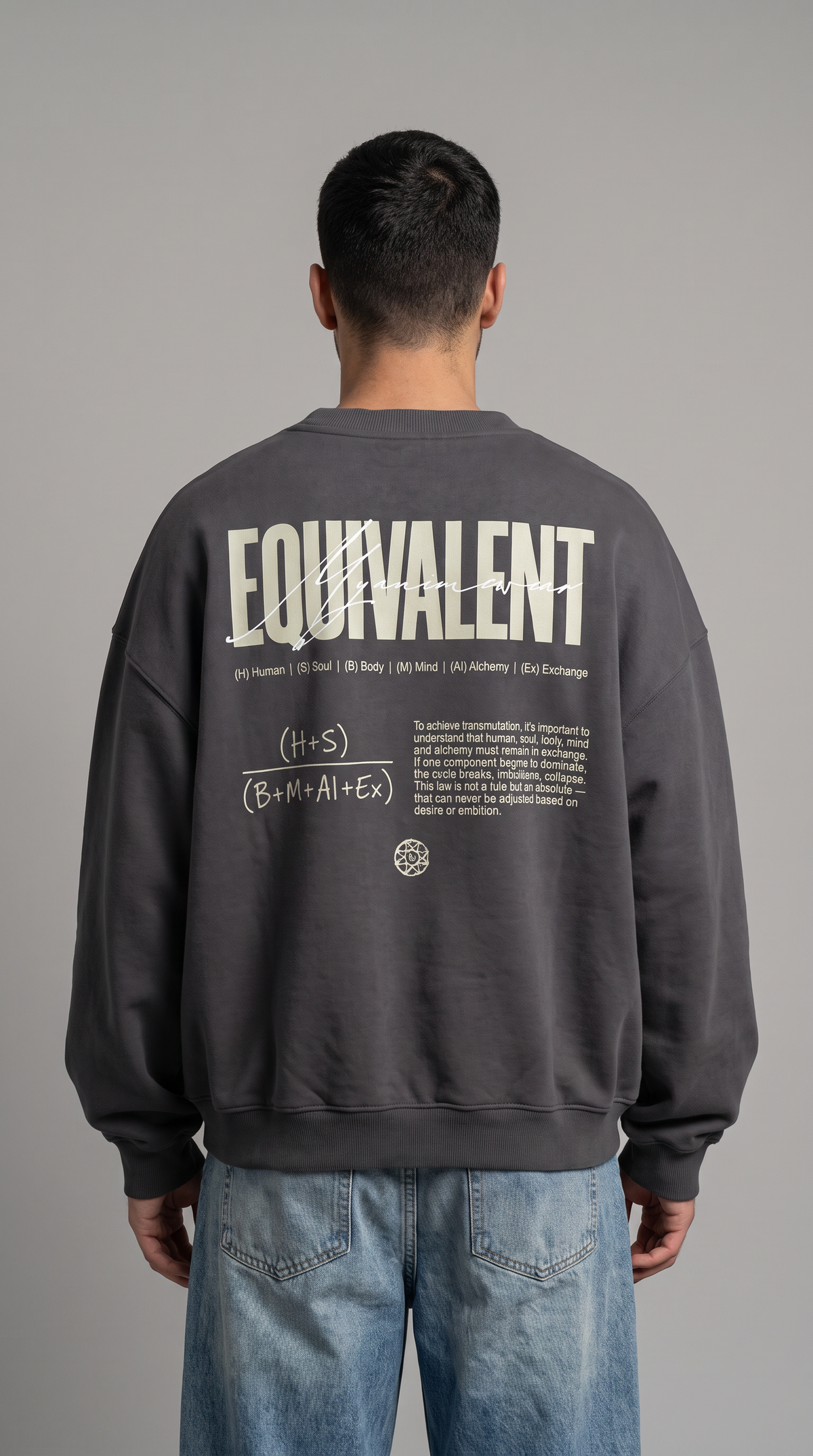 Sudadera Oversized Sin Capucha Equivalent